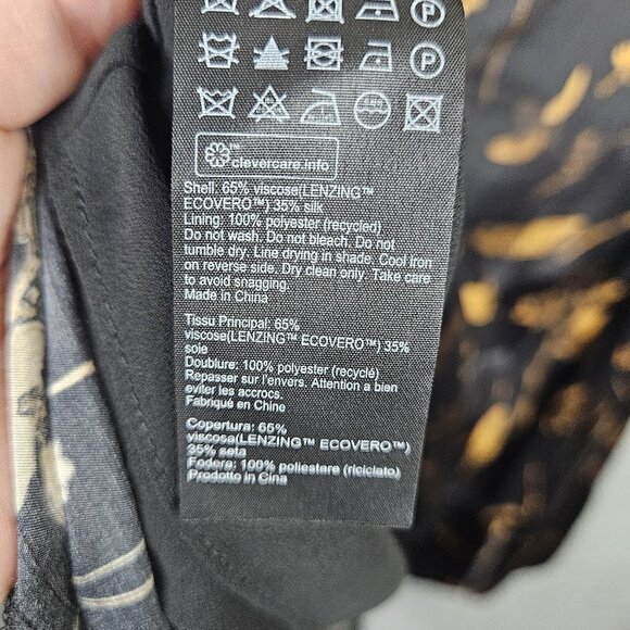 Allsaints Gianna Heligan midi dress handkerchief hem Silk Blend Women’s Sz 6 NEW - Picture 13 of 16